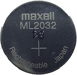 2 pc Maxell ML2032 ML 2032 3v Rechargeable Lithium Battery