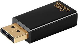 Displayport to HDMI Adapter,  4K 3D Gold Plated DP to HDMI Converter Male to Female 1.4V Black