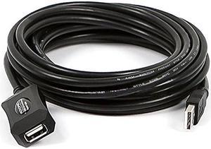 16ft 5M USB 20 A Male to A Female Active Extension Repeater Cable use with PlayStation Xbox Kinenct Oculus VR USB Flash Drive Card Reader Hard Drive Keyboard Printer Camera and More