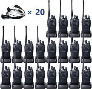 RADIO TDV2 Two Way Radio UHF 2 Way Radios Walkie Talkies Long Range Hand Free Walkie Talkies for Adults with Secret Service Earpiece 20 Pack