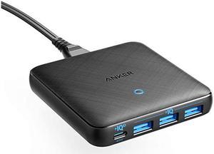 USB C Charger  65W 4 Port PIQ 30 amp GaN Fast Charger Adapter PowerPort Atom III Slim Wall Charger with a 45W USB C Port for MacBook USB C Laptops iPad Pro iPhone Galaxy Pixel and More