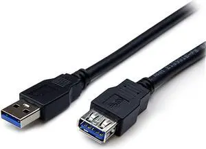 com 2m Black SuperSpeed USB 30 Extension Cable A to A Male to Female USB 30 Extender Cable USB 30 Extension Cord 2 Meter USB3SEXT2MBK 65 ft
