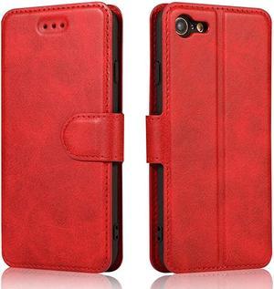 iPhone 6 iPhone 6S Case Premium PU Leather Simple Wallet Case TPU Bumper Card Slots Kickstand Magnetic Closure Shockproof Flip Cover for Apple iPhone 6 iPhone 6S Red