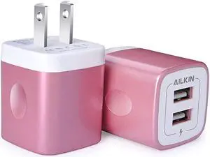 USB Wall Charger Charger Block  21A Multiport Fast Charge Power Brick Cube Replacement for iPad iPhone iPod Samsung Galaxy Huawei HTC LG Nokia or Other Cell Phone Smart Devices