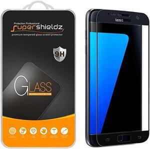2 Pack  for Samsung Galaxy S7 Tempered Glass Screen Protector Full Screen Coverage Anti Scratch Bubble Free Black