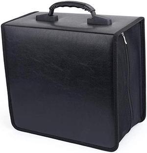400 Capacity CDDVD Case Wallet VCD Storage Holder Booklet Album Box BinderPU Black