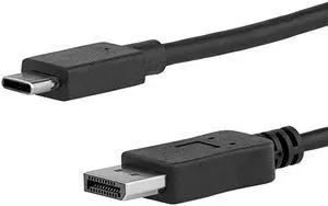 com 6ft/1.8m USB C to DisplayPort 1.2 Cable 4K 60Hz - USB-C to DisplayPort Adapter Cable HBR2 - USB Type-C DP Alt Mode to DP Monitor Video Cable - Works w/ Thunderbolt 3 - Black (CDP2DPMM6B)