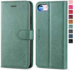 iPhone 8 Case iPhone 7 Wallet Case Premium PU Leather Flip Folio Wallet Case with Card Slot Kickstand Book Design Magnetic Closure TPU Inner Case Compatible with iPhone 87 Myrtle Green
