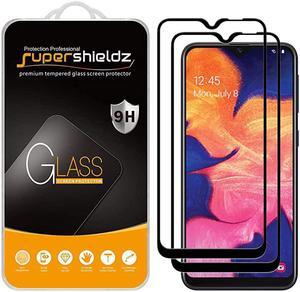2 Pack  for Samsung Galaxy A10E Tempered Glass Screen Protector Full Screen Coverage Anti Scratch Bubble Free Black