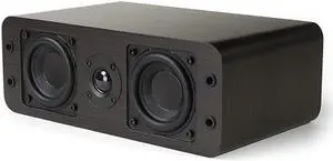 OoO Center Channel Bookshelf Speaker with 3Inch Woofers and Silk Tweeter Dark Walnut Each