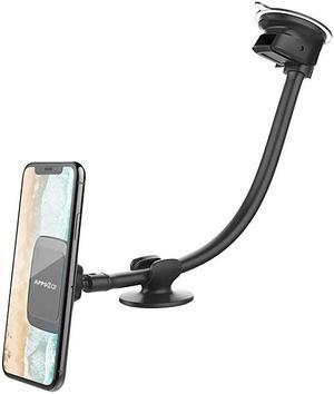 Truck Car Phone Mount with 13inch Flexible Long Arm AntiShake Cell Phone Holder for Truck 360 Rotation Windshield Dashboard Strong Suction Car Mount for iPhone 12 11 XS X Samsung Galaxy