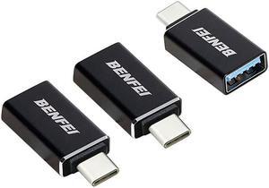 USB C to USB 3.0 Adapter,  3 Pack USB C to A Male to Female Adapter Compatible with MacBook 2018 2017 2016, Samsung Galaxy Note 8, Galaxy S8 S8+ S9, Google Pixel, Nexus, and More