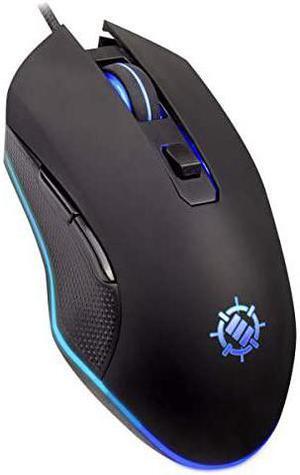 Infiltrate USB Gaming Mouse LED Gaming Mouse with 6 Programmable Buttons MultiColor RGB Mouse Lighting 4 DPI Levels Braided Cable Computer Light Up Mouse Ergonomic and Textured Grip