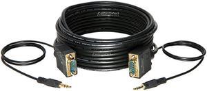 50FT SVGA + Audio Monitor Cable Male to Male 1080P Super VGA Display Cord for PC Projector Laptop TV