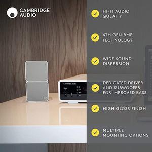Minx Min 22 Bookshelf Satellite Speaker Each with 4th Generation BMR Technology | White