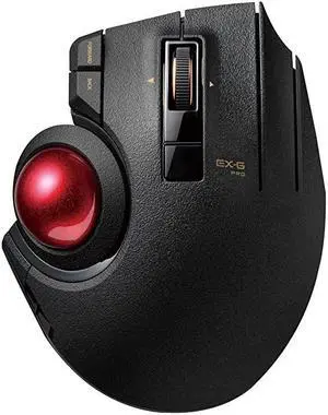 WiredWirelessBluetooth ThumbOperated Trackball Mouse 8Button Function with Smooth Tracking Precision Optical Gaming Sensor MXPT1MRXBK