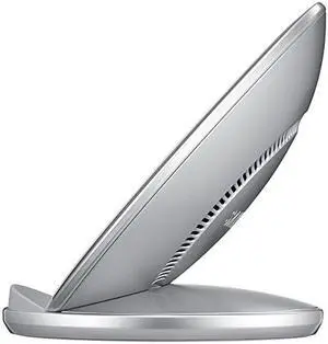 Qi Certified Fast Charge Wireless Charging Pad + Stand Supports wireless charging on Qi compatible smartphones Silver