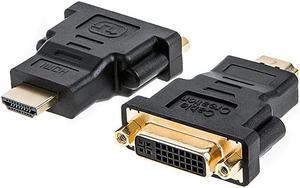 HDMI to DVI Adapter,  [2-Pack] Bi-Directional HDMI Male to DVI Female Converter, 1080P DVI to HDMI Conveter, 3D for PS3,PS4,TV Box,Blu-ray,Projector,HDTV,0.15M Black