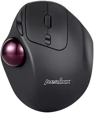 11568 Perimice717 Wireless Trackball Mouse Buildin 134 Inch Trackball with Pointing Feature 5 Programmable Buttons 2 DPI Level Black