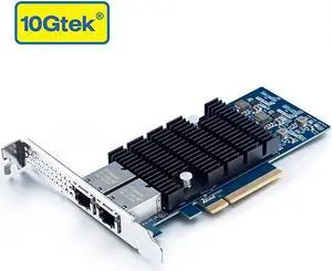 PCIE NIC Network Card Dual Copper RJ45 Port PCI Express Ethernet LAN Adapter Support Windows ServerWindowsLinuxESX Compare to Intel X540T2