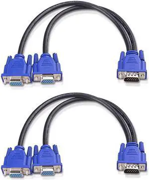 Matters 2Pack VGA Splitter VGA Y for Screen Duplication 1 Foot
