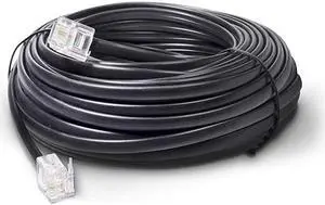 Line Cord 50 Feet Modular TeleExtension Cord 50 Feet 2 Conductor 2 pin 1 line Cable Works Great with FAX AIO and Other Machines Grey