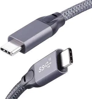 USB C to USB C Cable  20Gbps Type C 31 Gen 2 Cable 5A 100W 5Ft for 4K Video and PD Nylon Braided Fast Charger Thunderbolt 3 Compatible with MacBook Pro AiriPad Pro 2018Pixel 23 XLGalaxy S10