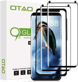 Galaxy S8 Screen Protector Tempered Glass 2 Pack  3D Curved Dot Matrix Glass Screen Protector for Samsung Galaxy S 8 with Installation Tray Case Friendly