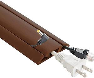 3Channel Cord Protector Concealer for Floor 15 FT Brown