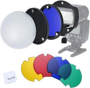MagDome Color Filter Reflector Honeycomb Diffuser Ball Photo Accessories Kits for GODOX YONGNUO Flash Replace AKR1 SR1Compatibility for Godox YONGNUO etc Square Flash