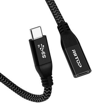 USB C Extension Cable Short 2FT  USB TypeC Male to Female Extender for Nintendo Switch MacBook Pro Dell XPS Thunderbolt 3 Compatible