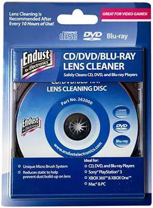 for Electronics CDDVD Lens Cleaner Blu Ray Great for desktop computers and players 262000