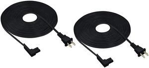 25ft 2Pack Power Cord Compatible with Sonos Play One Sonos Play1 and Sonos One SL Speaker Compatible with Sonos Play One Power Cable Cord Extra Extra Long Black