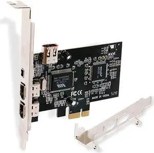 PCIE FireWire Card for Windows 9820002003XPVista788110Server Desktop PCs3264bitIEEE 1394A FireWire 4006Pin X3 Ports and 4Pin X1 PortInclude Low Profile BracketPCIE1394A