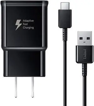Fast Charging Wall Charger and 5Feet USB Type C Cable Kit Bundle Compatible with Samsung Galaxy S20S10S10+S9S9+S8S8+ Note 8Note 9 Other Smartphones Black