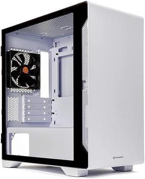 S100 Tempered Glass Snow Edition MicroATX MiniTower Computer Case with 120mm Rear Fan PreInstalled CA1Q900S6WN00 White