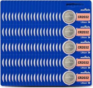 CR2032 Battery 3V Lithium Coin Cell Replaces Sony CR2032 100 Batteries