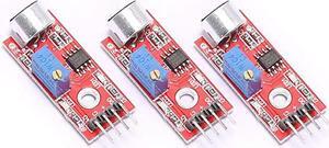 3PCS Mic Microphone Sensor High Sensitivity Sound Detection Module Compatible with Arduino PIC AVR