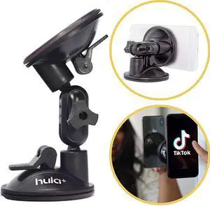 ShowerMirror Phone HolderMountStand Reusable NonResidue Mount for BathroomKitchenWall Compatible with All Phones Great Gift for TikTokYouTubeMake Up Black