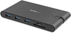 com USB C Multiport Adapter USB TypeC Mini Dock with HDMI 4K or VGA 1080p Video 100W Power Delivery Passthrough 3port USB 30 Hub GbE SD MicroSD Laptop Travel Dock DKT30CHVSCPD