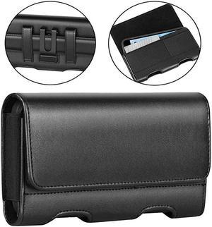for iPhone 12 Pro Max Holster Case iPhone 11 Pro Max Belt Clip CaseLeather Holster Pouch Belt Case with Card Holder for Apple iPhone Xs Max iPhone 11 XR 8 Plus 7 Plus 6s Plus 6 PlusBlack