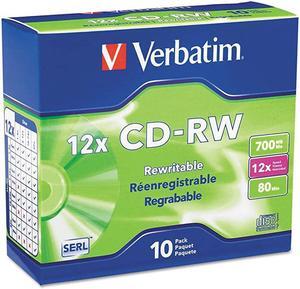 VTM95156  95156 700MB 80Minute 4x12x HighSpeed CDRWs 10 pk