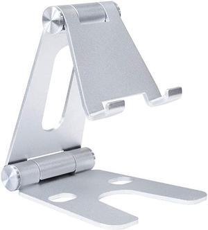 Cell Phone Stand Foldable Phone Cradle Holder Phone Dock Stand Compatible with Switch iPhone 6 6s 7 8 X Plus and All Android SmartphoneSilver