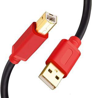 Printer Cable 20Ft USB 20 High Speed GoldPlated Connectors Printer Scanner Cable Cord A Male to B Male for HP Canon Lexmark Dell Xerox Samsung etc 20Ft Red