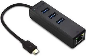 3 Port USB C Hub with Ethernet USB C to Ethernet Hub Thunderbolt 3 Port Compatible with MacBook Pro Dell XPS 13 15 HP Spectre x360 Surface Pro Lenovo Yoga 910 and More