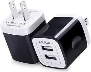 USB Wall Charger Charger Block  21A Multiport Fast Charge Power Brick Cube Replacement for iPad iPhone iPod Samsung Galaxy Huawei HTC LG Nokia or Other Cell Phone Smart Devices