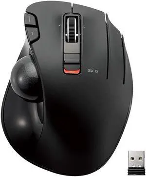 24GHz Wireless ThumbOperated Trackball Mouse 6Button Function with Smooth Tracking Precision Optical Gaming Sensor MXT3DRBK