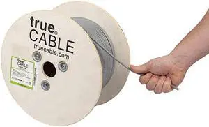 Cat6 Plenum (CMP), 500ft, Gray, 23AWG 4 Pair Solid Bare Copper, 550MHz, ETL Listed, Unshielded Twisted Pair (UTP), Bulk Ethernet Cable