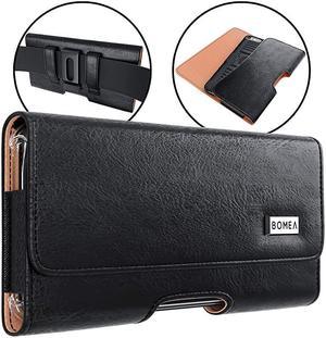 Cell Phone Holster Designed for Samsung Galaxy S21 Plus Note 20 Belt Case with Belt Clip Phone Pouch Fits Samsung Galaxy S21 S20 Plus Note 10 Plus  Note 8 9 20 with Other Case on  Black