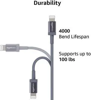 Nylon Braided USBC to Lightning Cable MFi Certified Charger for iPhone 11 Pro11 Pro Max Dark Gray 3Foot